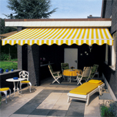Remote control electric awning fully cassetted