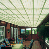 Interior blinds for conservatory roof manual or electric