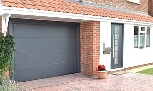 LPU40 anthracite garage and entrance door