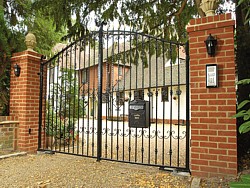 Swing gates with letterbox