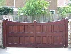 solid timber swing gates