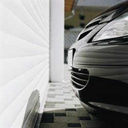 Car parked close to Seceuroglide roller shutter