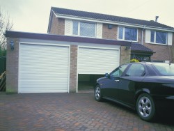 Twin SWS Seceuroglide Compact insurance approved insulated roller shutter garage doors