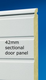 Insulated sectional garage door panel section