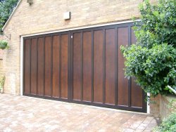 Cardale Countryman timber double garage door in Great Billing, Northamptonshire