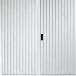 Garador Carlton side hinged steel garage door with vertical ribbed design