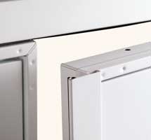 garador steel side hinged garage door with a centre seal