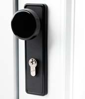 garador steel side hinged door high security lock