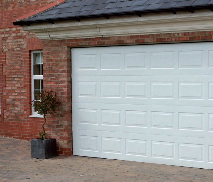 Gliderol Panel-Glide Oxford installed in white with a very modern panel design