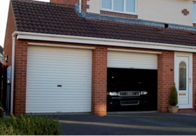 Gliderol steel roller shutter garage door twin 