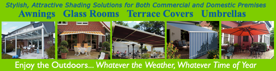 patio awnings garden glass rooms terrace covers large umbrellas