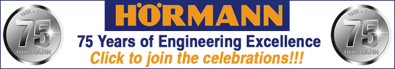 Hormann electric garage doors and front entrance doors - 75 years