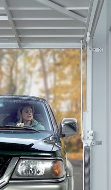 Restricted drive through with retractable gear