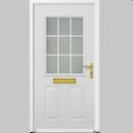 hormann traditional front entrance door for the home upper panelled window designs with white leading and gold letterbox