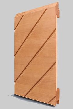 hemlock timber with routed grooves