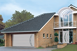 designer sectional garage door and front door to match