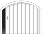 Arched head garages for side sectional doors