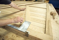 Oak manufactured garage doors