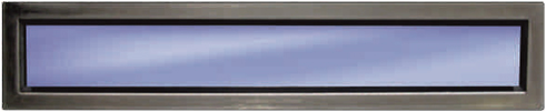 Rectangular Stainless Steel Window - Ryterna Side Sliding Garage Doors