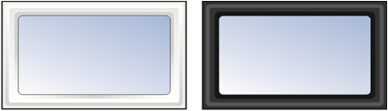 White or Black Plastic Ryterna Windows