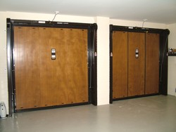 Non protruding Silvelox garage doors viewed from inside