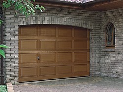 Hormann LTH V panel Hemlock timber sectional garage doors
