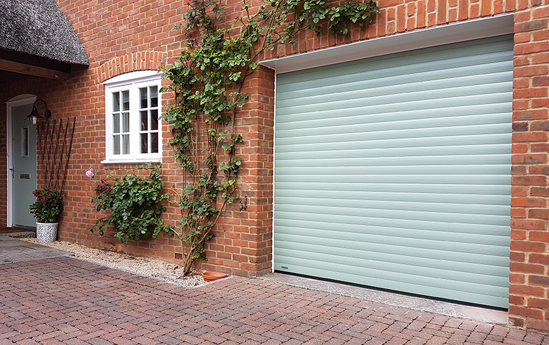 SeceuroGlide Roller Garage Door in Heritage Colour Chartwell Green