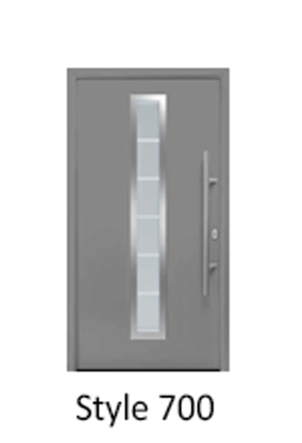Hormann Thermopro TPS 700 Steel Front Entrance Door with vertical glazing window panel