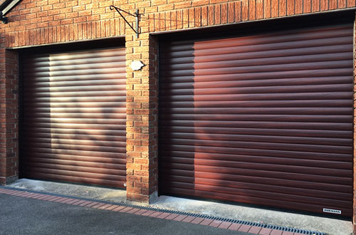 Insulated aluminium roller shutter garage doors