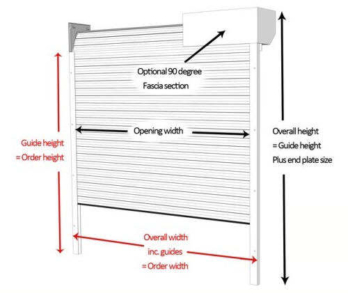 Aluminium insulated roller garage door measurements 
