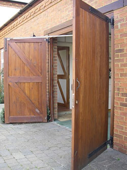 Period style Side Hinged Timber Garage Doors