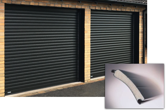 Aluminium insulated roller shutter garage door