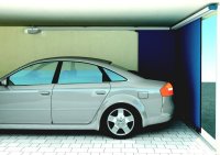 Vertico round the corner garage door with remote control automation