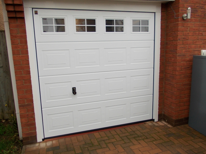 Hormann LPU40 S Panelled Georgian steel sectional with windows