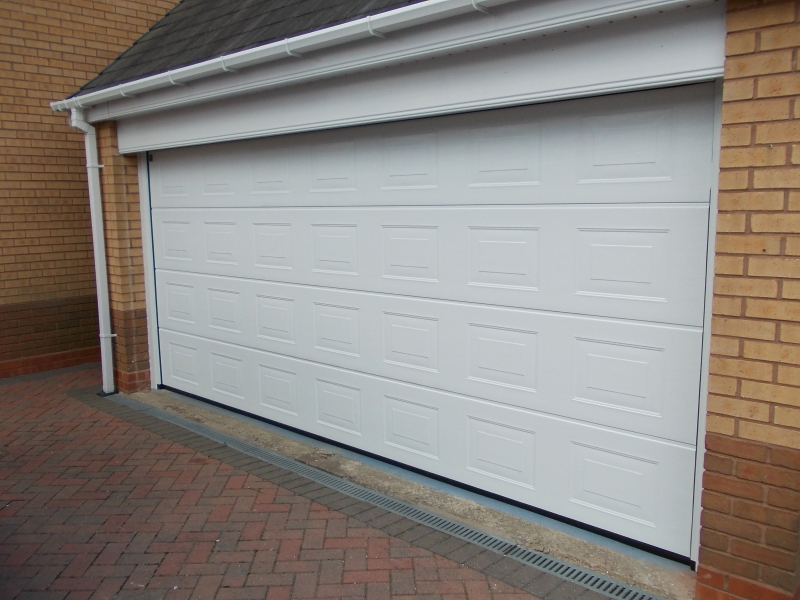 Hormann double s panelled steel sectional in white