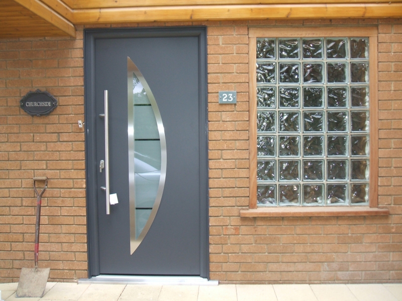 Hormann ThermoPro Style 900 Entrance Door in Anthracite.
