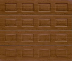 Garador Sectional Garage Door Georgian Dark Oak