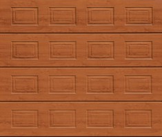 Garador Sectional Garage Doors Georgian Golden Oak