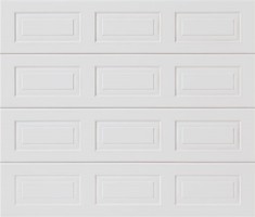 Garador Sectional Garage Door Georgian Medium in Gloss White