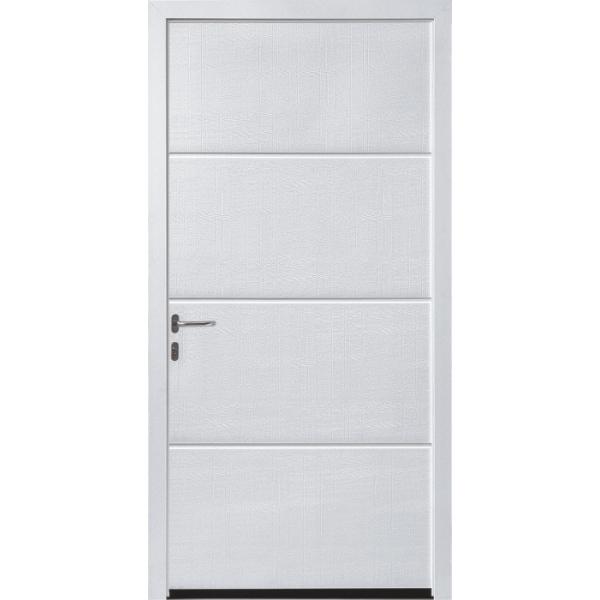 Hormann L Ribbed sectional side door in white