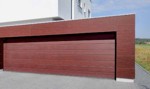 extra large rosewood finish sectional garage door