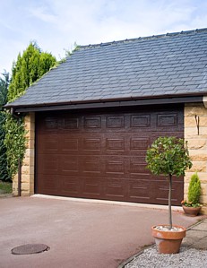brown sectional garage door