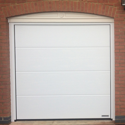 SWS Sectional garage door in White