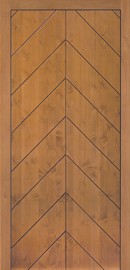 Silvelox SPI entrance door with chevron design