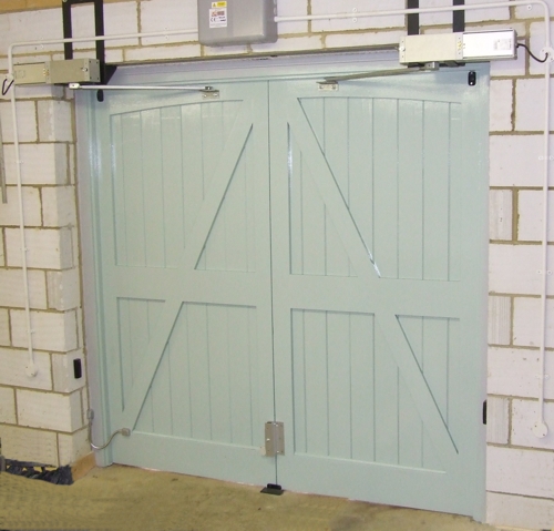 Making Side Hinged Doors Remote Control From The Garage Door