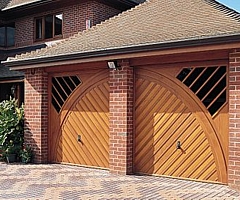 Special design timber up and over garage doors