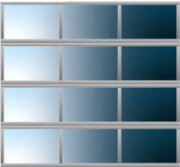 GSA Glazed Sectional Door - Three Windows