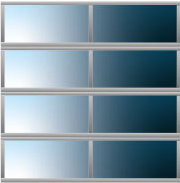GSA Glazed Sectional Door - Two Windows