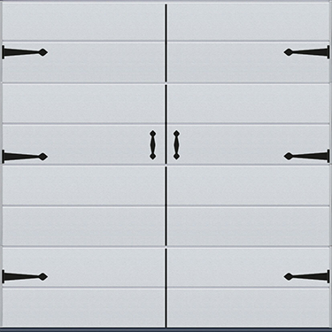 Carteck sectional with mock Coach House hinges, handles and centre joint