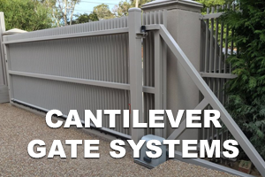 Cantilever Entrance Gates with no bottom tracking